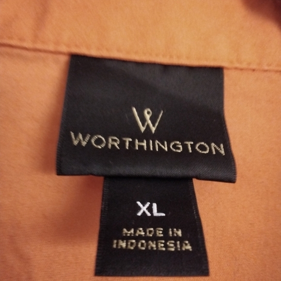 Worthington Short Sleeve Orange Blouse Size XL - Picture 12 of 12